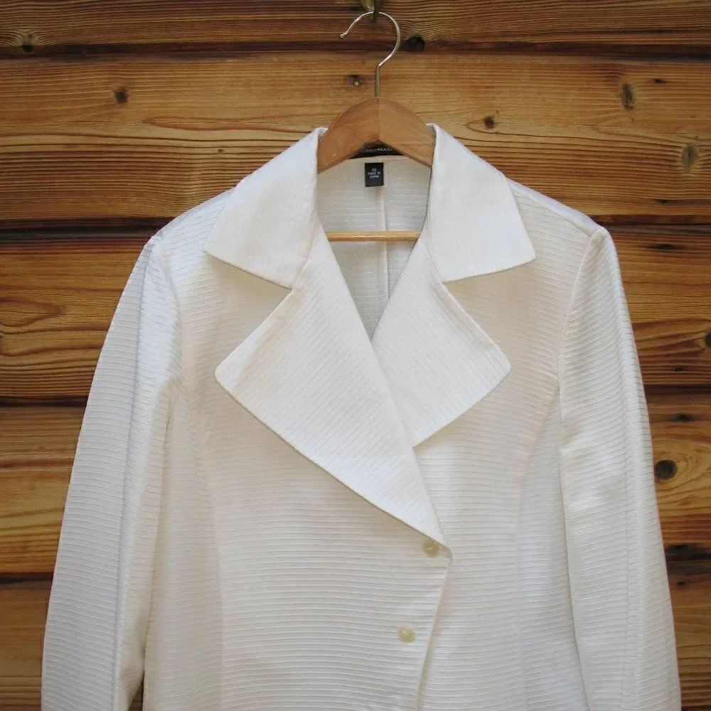 NWOT Cream Textured Wool Blend Jacket Shacket - Picture 3 of 8